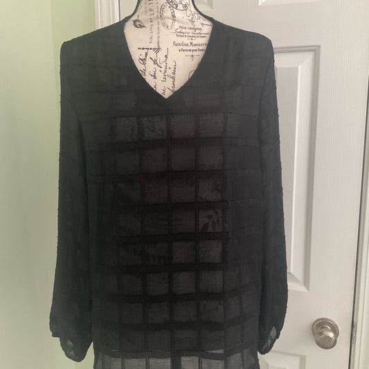 Counterparts Elegant Black Sheer Women's Top