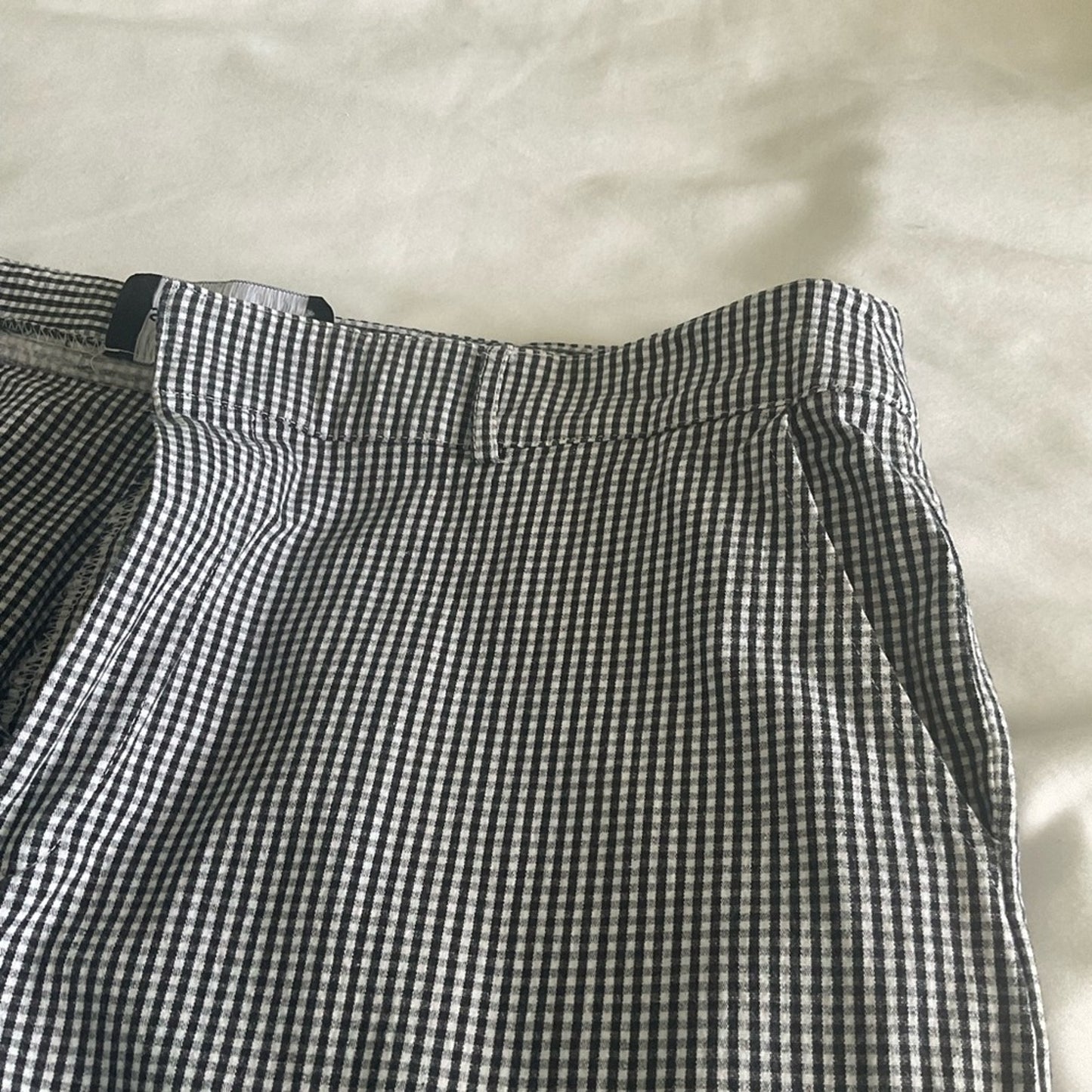 Sag Harbor Black and White Checkered Ankle Pants