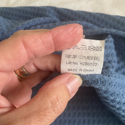 Elegant Blue Textured Women's Tank Top