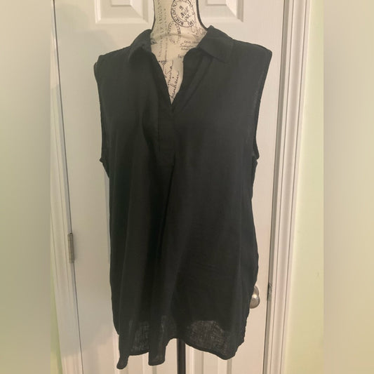 Style & Co. Black Sleeveless Tunic