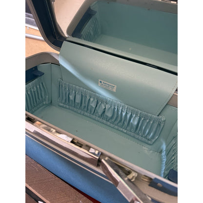 Vintage Samsonite Sherbrooke Luggage Makeup Case Turquoise/ Dark Teal