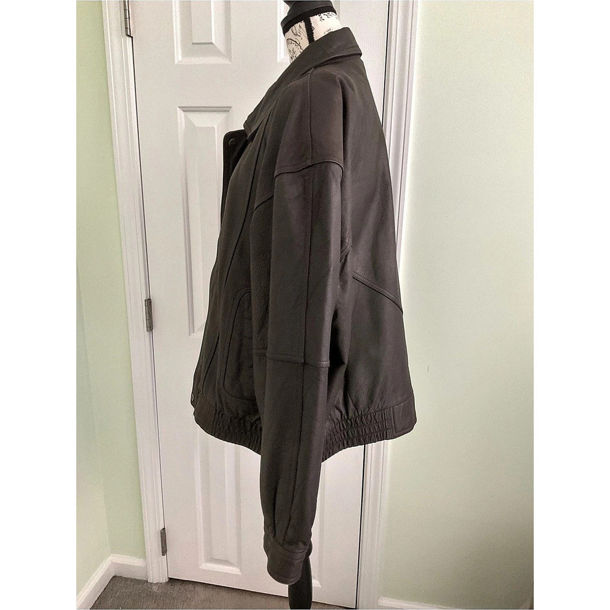 Vintage Reed Leather Bomber Jacket Brown
