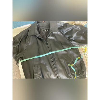 Perry Ellis Portfolio Leather Jacket Black XXL