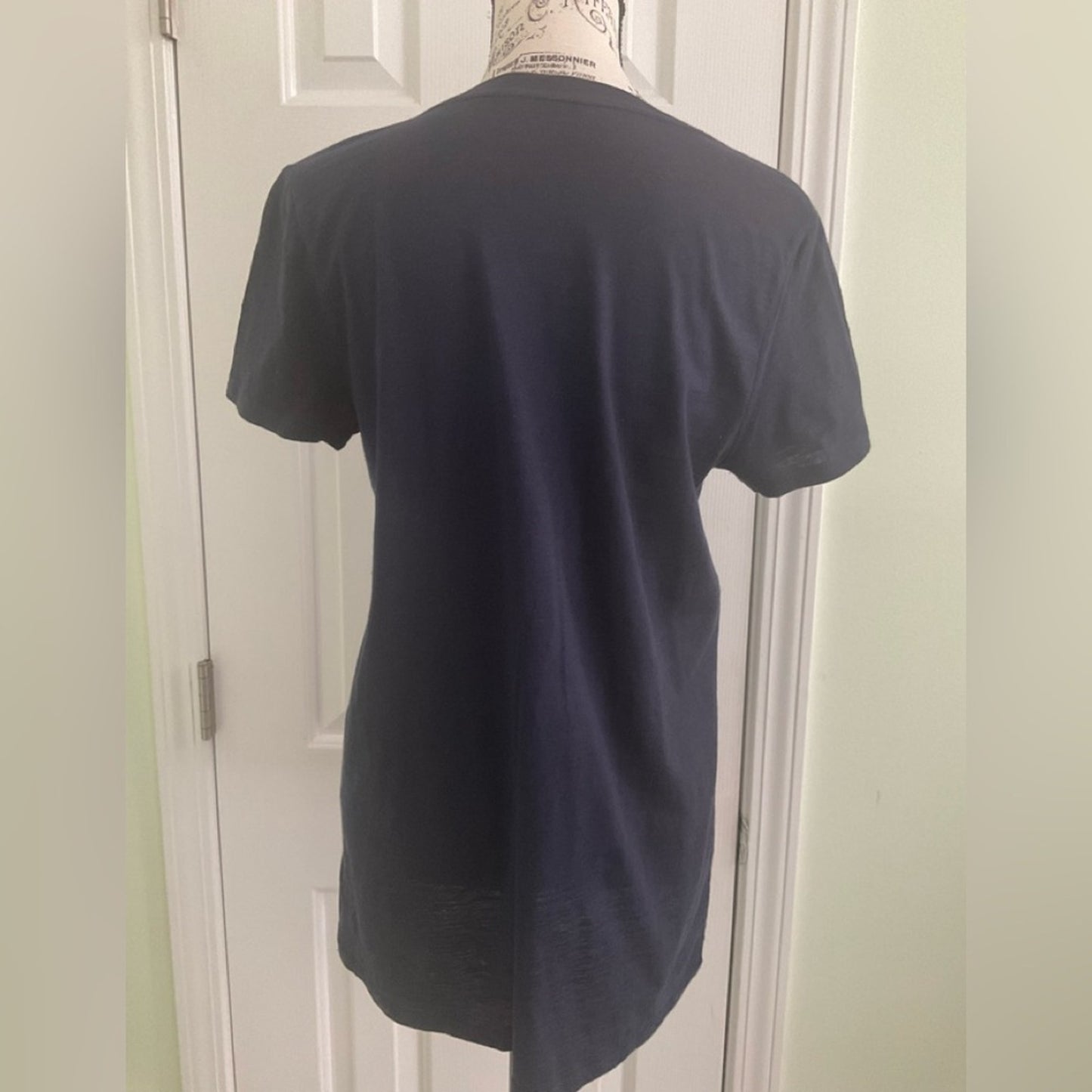 Merona Dark Blue V-Neck Short Sleeve Tee