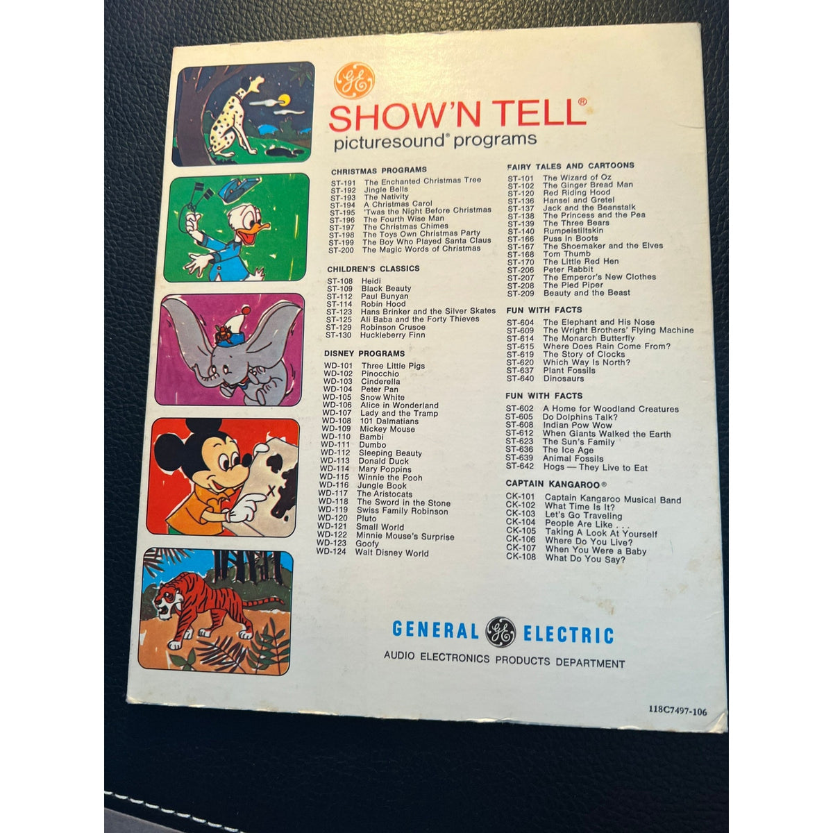 Show'N Tell Picturesound Program Alice in Wonderland WD 106 Vinyl LP Record