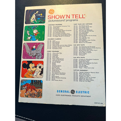 Show'N Tell Picturesound Program Alice in Wonderland WD 106 Vinyl LP Record