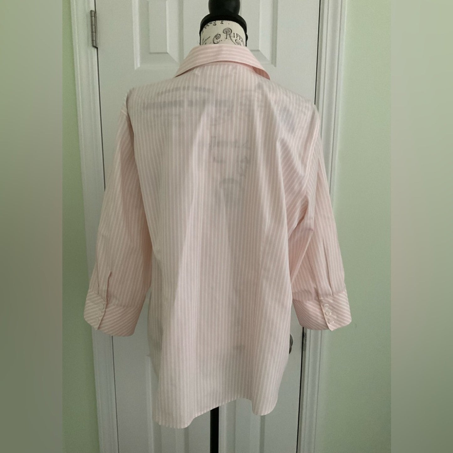 Chico's Pink Striped Button Down Shirt