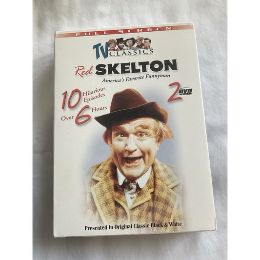 2 DVD SET-TELEVISION CLASSICS-THE RED SKELTON SHOW- 10 Episodes- Excellent cond.