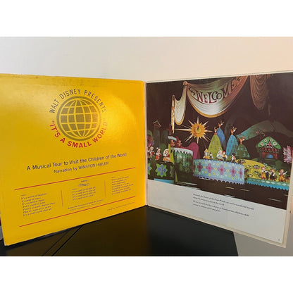 Walt Disney Presents: It's A Small World. 1964. Vinyl LP Record w/ Book. 3925.