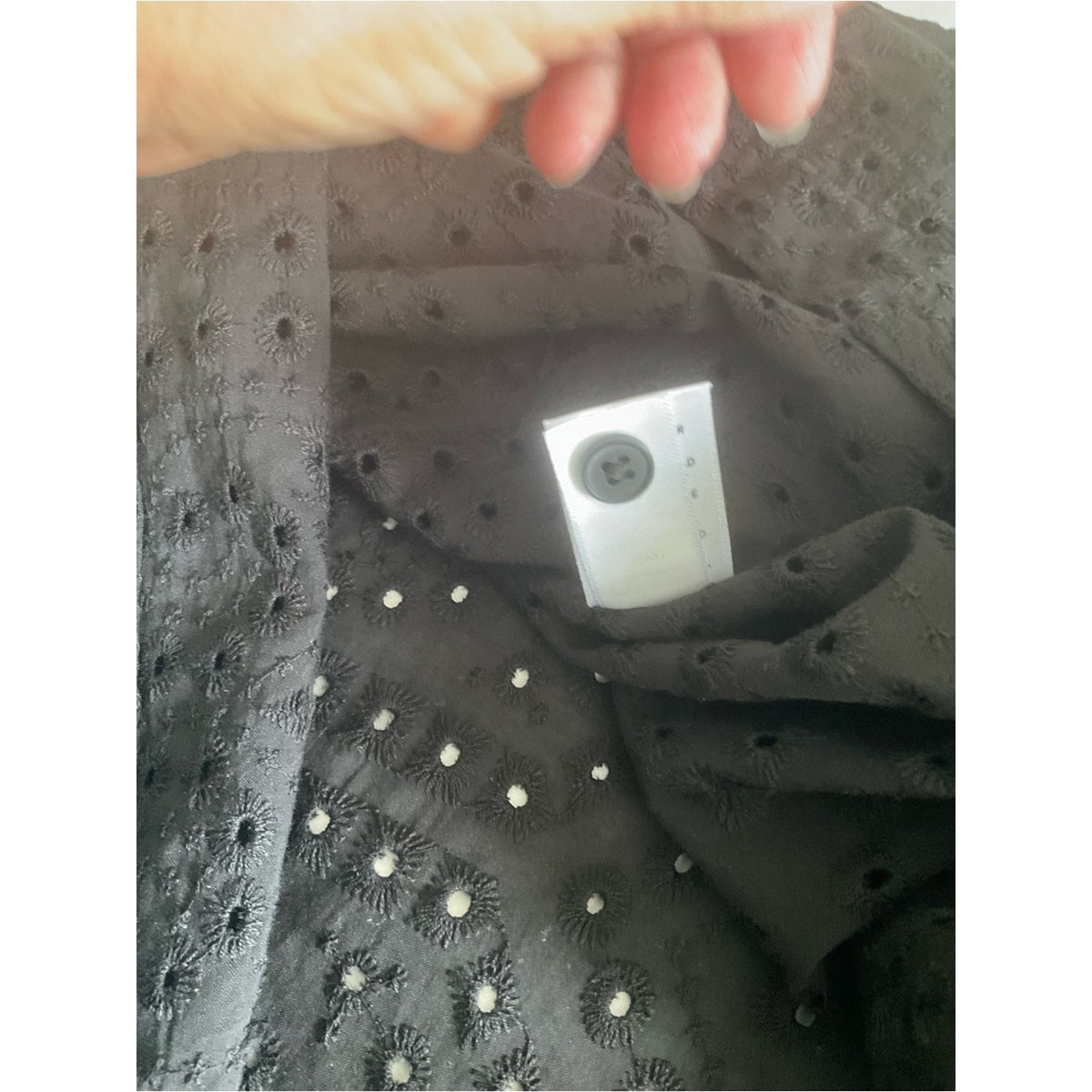 Torrid Black Eyelet Long-Sleeve Tunic Top