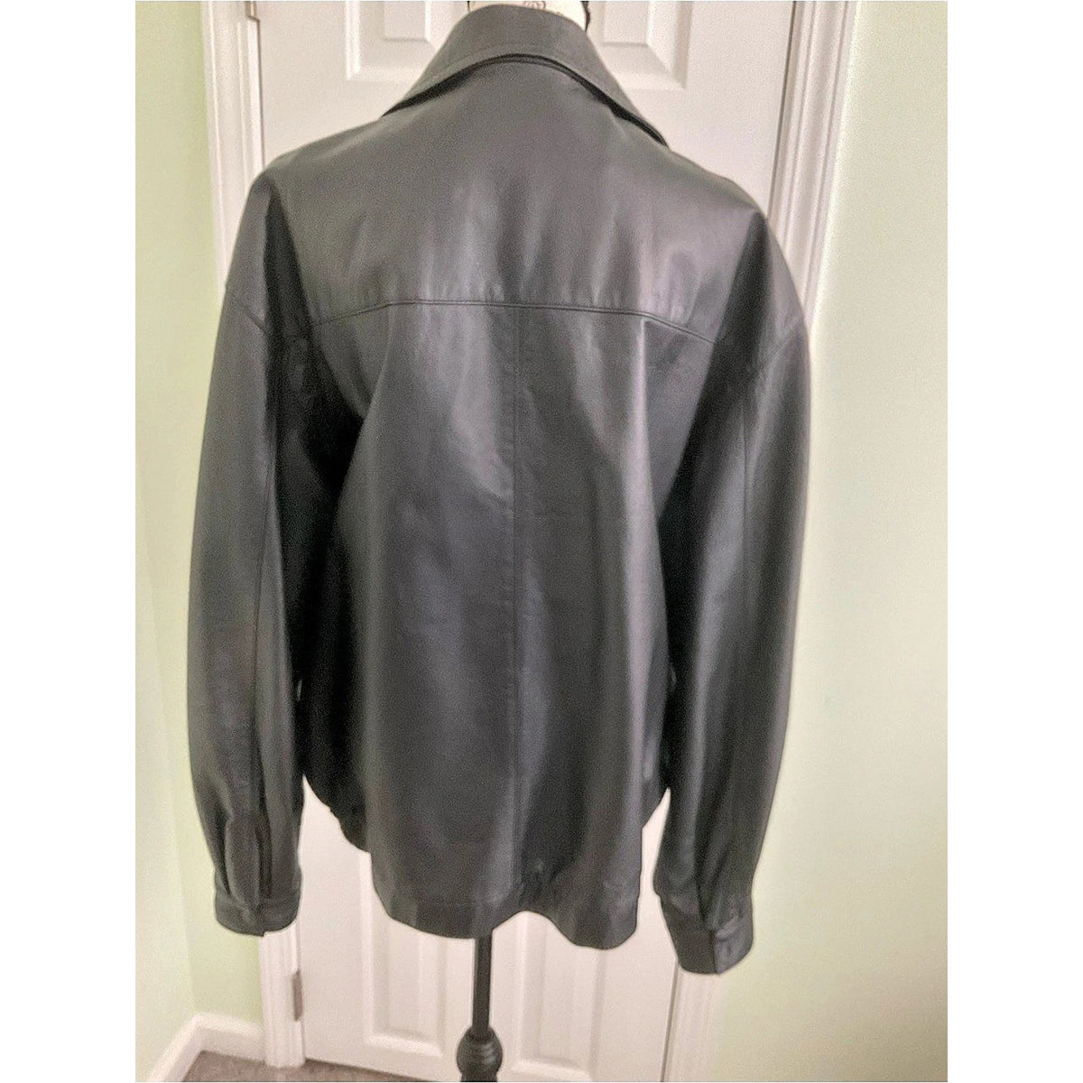 Perry Ellis Portfolio Leather Jacket Black XXL