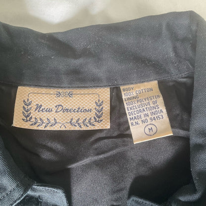 New Direction Black Jacket with Palm Embroidery