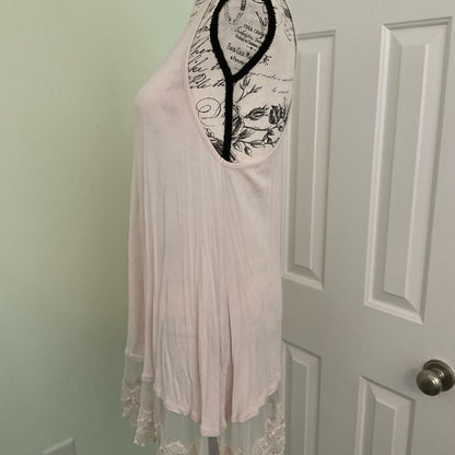 LTX Lace and sheer sleeveless Tunic top