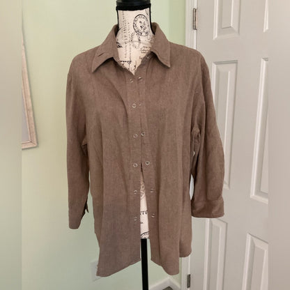 Coldwater Creek linen blouse - Brown