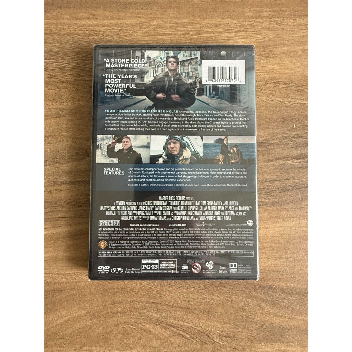 Dunkirk DVD Brand New & Sealed Christopher Nolan, Kenneth Branagh