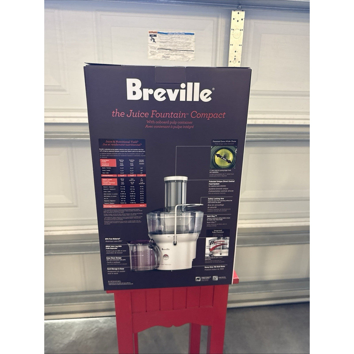 Breville The Juice Fountain Compact w/onboard Pulp Container BJE200XL NEW