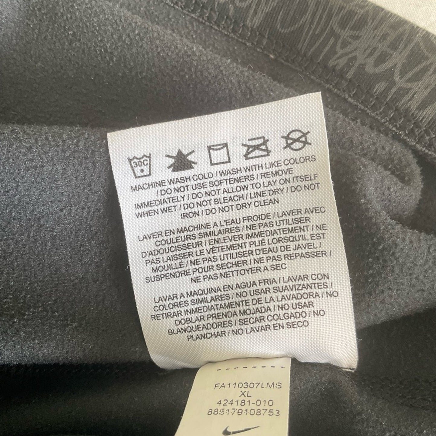Nike Black and Gray Women's Athletic top