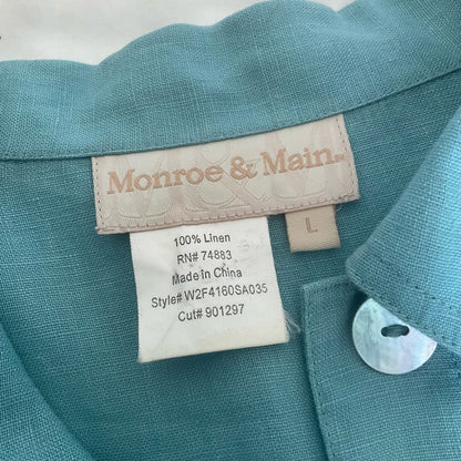 Monroe & Main Blue Linen Jacket