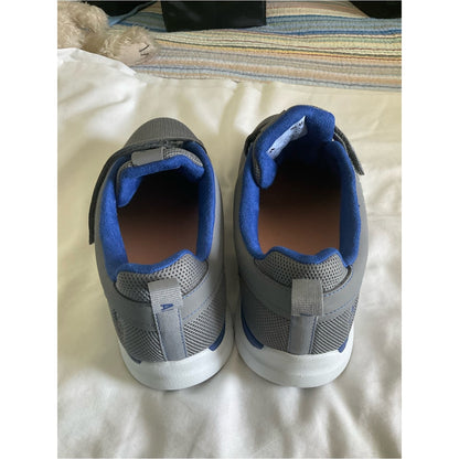 Anodyne Men's Gray and Blue Comfort Lace-strap Sneakers