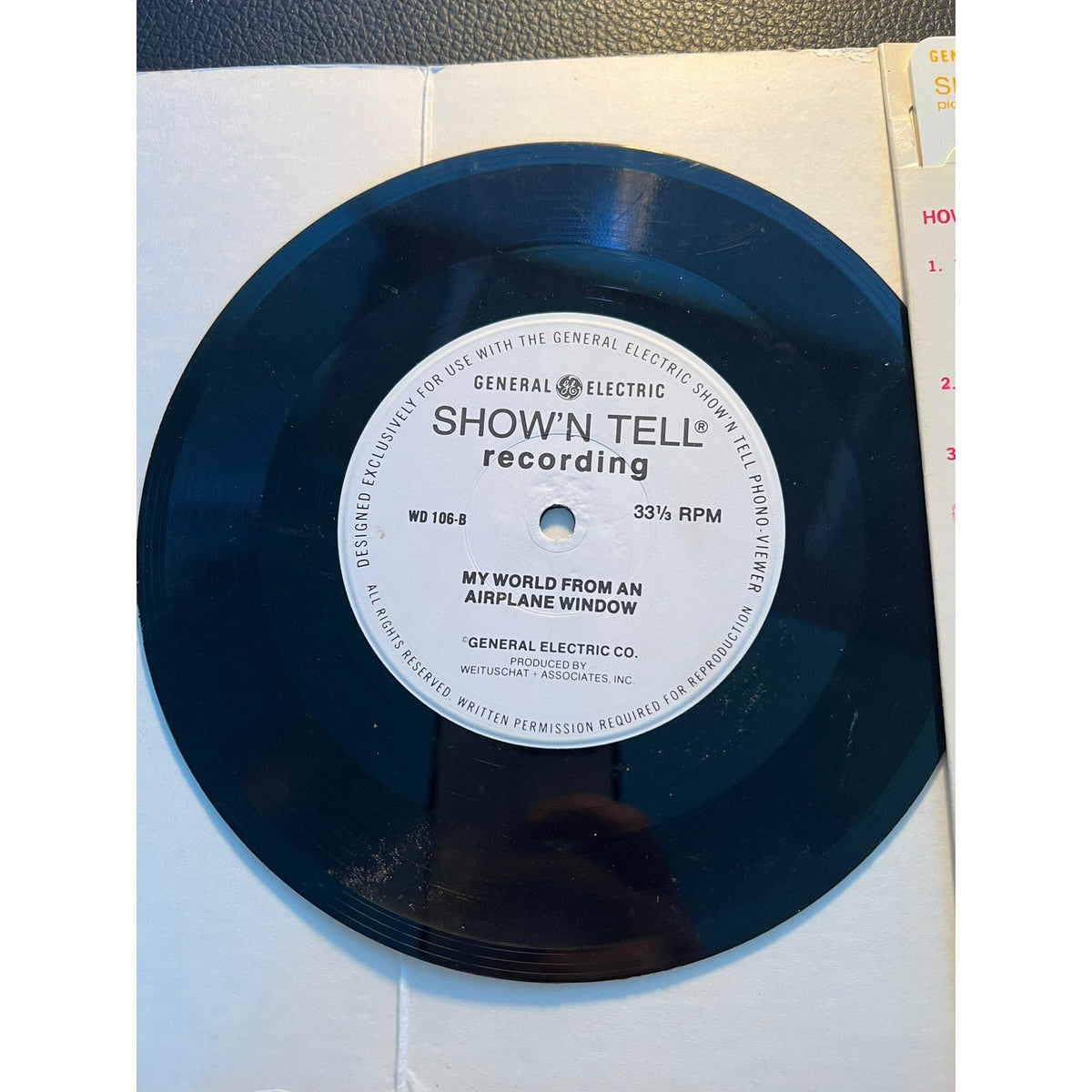 Show'N Tell Picturesound Program Alice in Wonderland WD 106 Vinyl LP Record