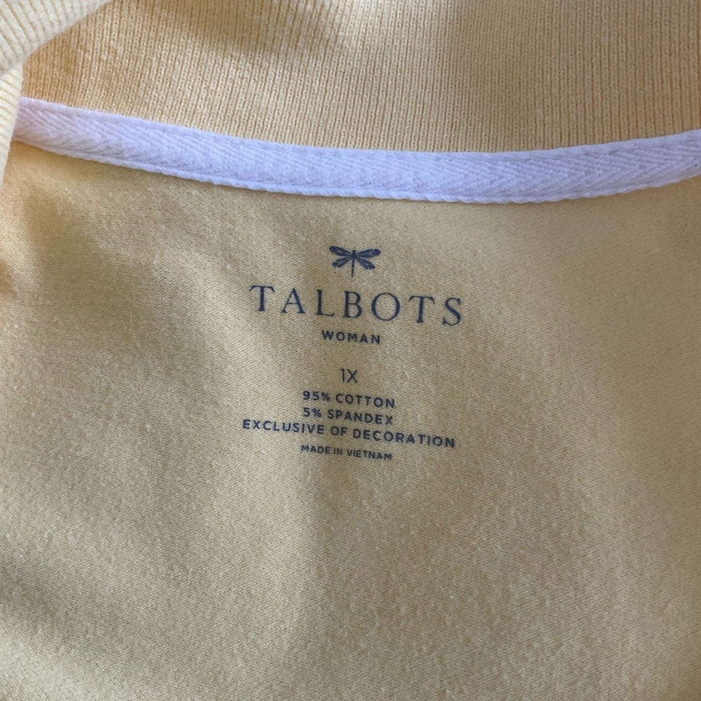 Talbots Yellow Polo Style Shirt