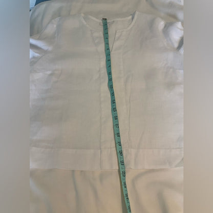 Charter Club White Linen Blouse