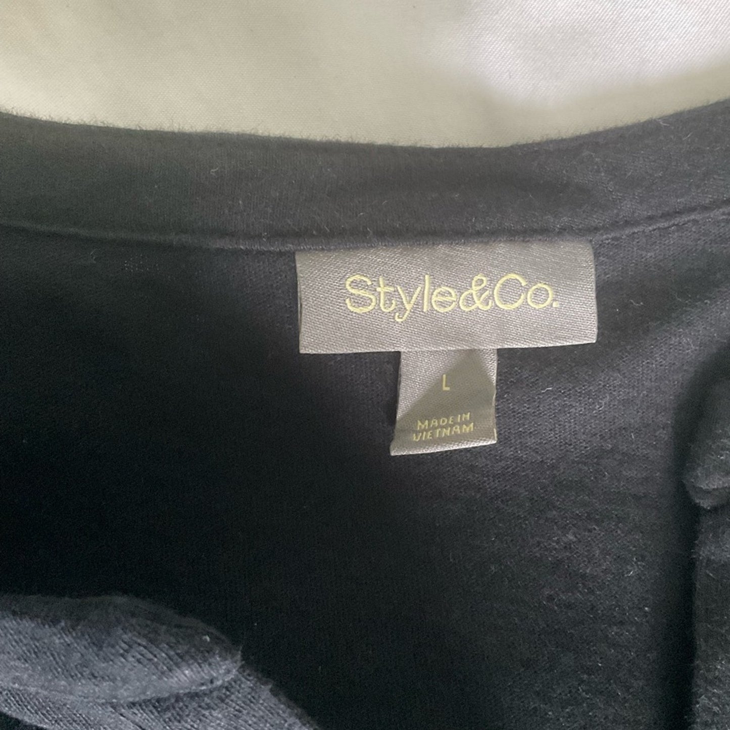 Style & Co. Black Sleeveless Tank Top