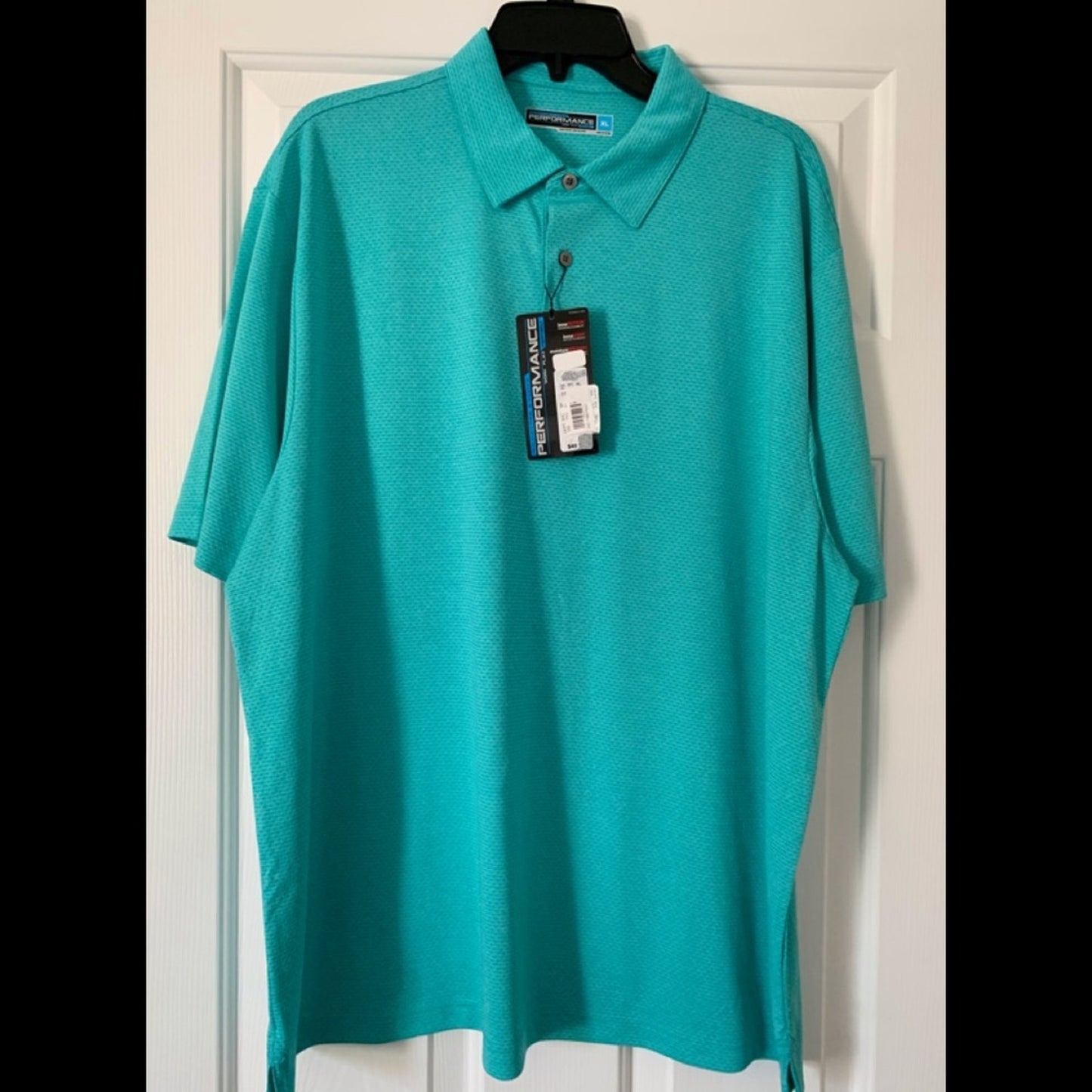 Performance Men’s golf shirt - Teal Blue