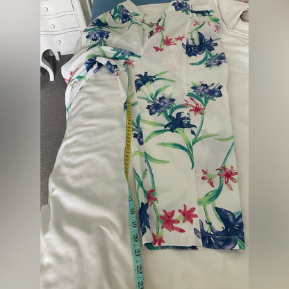 Chico's Floral Print Capris - White, Blue, Pink, Green