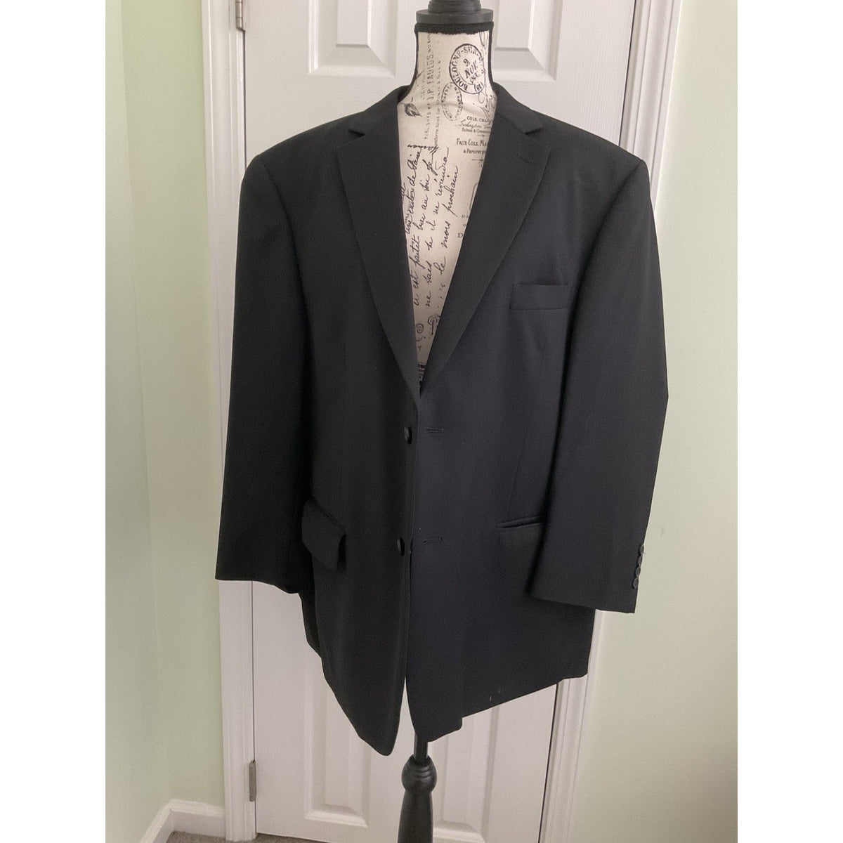 Joseph & Feiss Trio Mens Blazer 48S Black 100% Wool