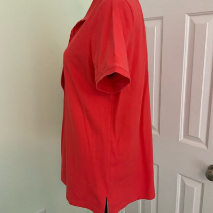 Talbots Red Polo Style Shirt