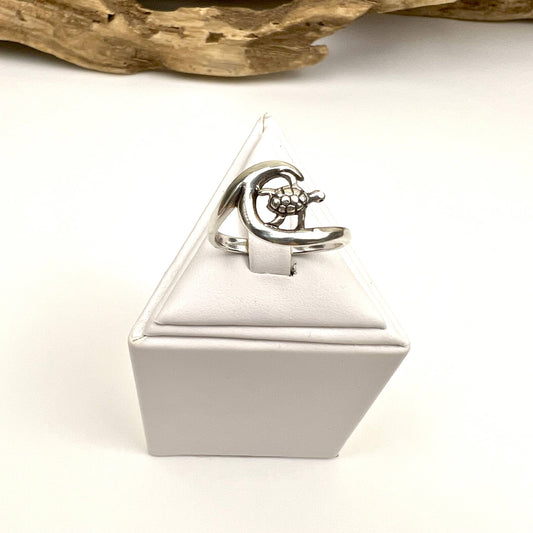 Jackie Gallagher Designs - Wave and Turtle Sterling Silver Ring