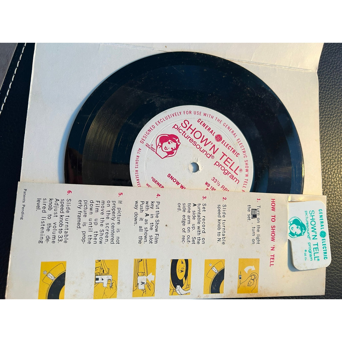 Show'N Tell Picturesound Program Snow White WD 105 Vinyl LP Record