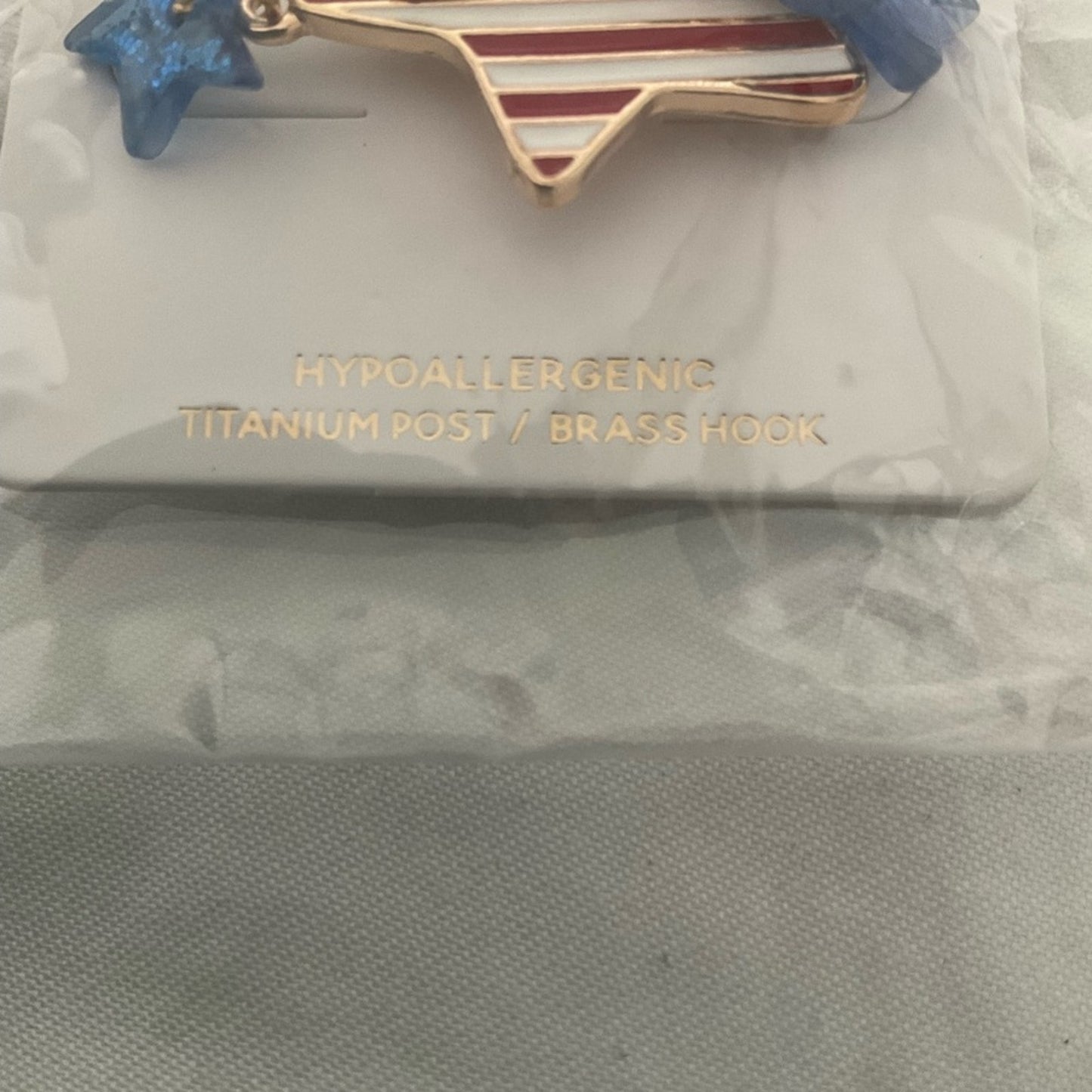 Red and Blue Patriotic Star Earrings