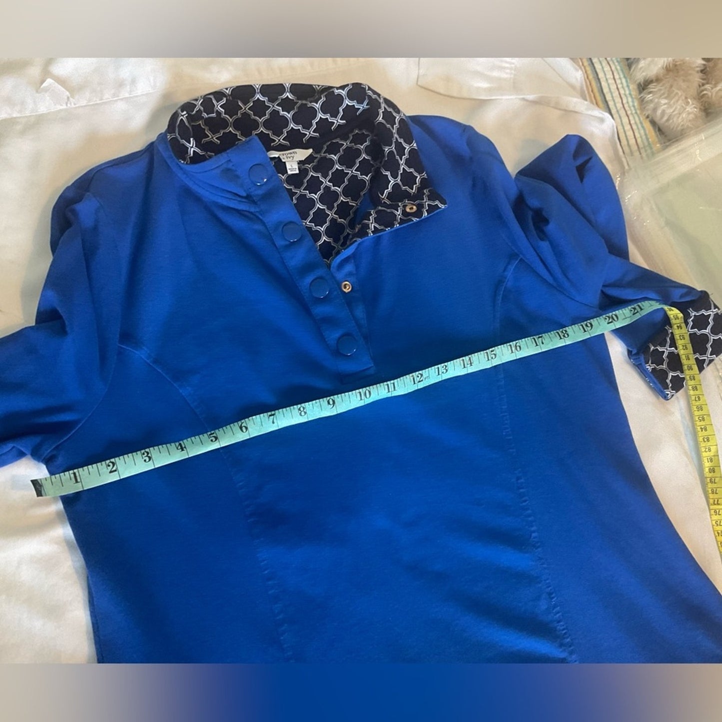 Crown & Ivy Women's Blue Long Sleeve Top