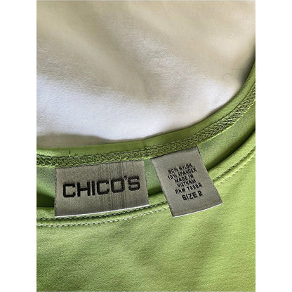 Chico's Microfiber Tank Top Green Size 2