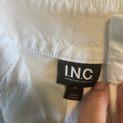 I.N.C International Concepts White High Waist Women's Shorts