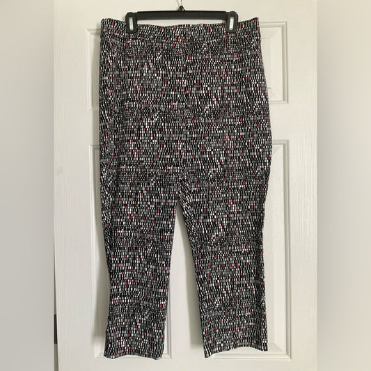 Soft Works Women's Black and White Patterned Pants