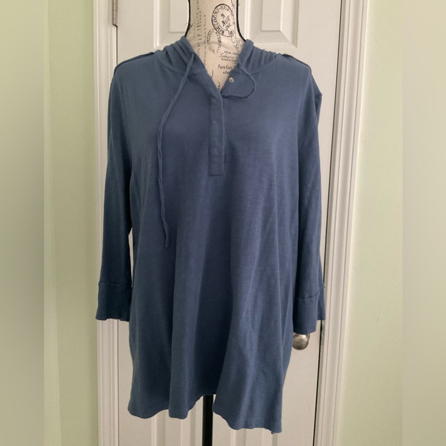 Erin London Blue Hooded pullover