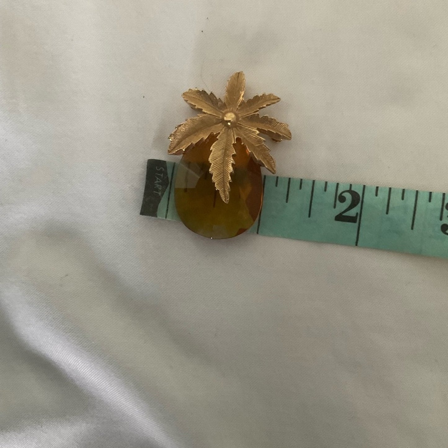 Sarah Coventry Gold and Amber Brooch/Pendant