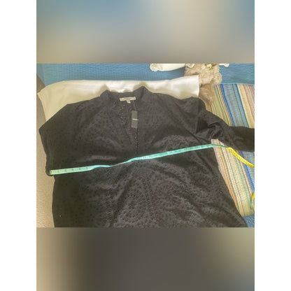 Torrid Black Eyelet Long-Sleeve Tunic Top