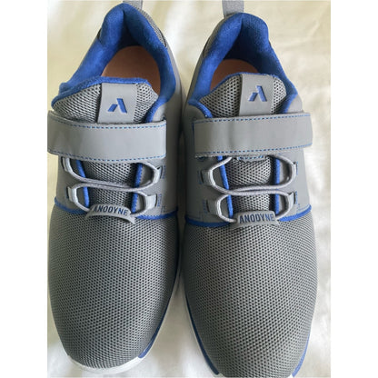 Anodyne Men's Gray and Blue Comfort Lace-strap Sneakers