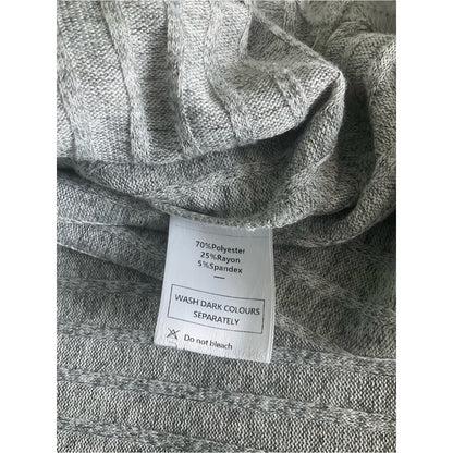 Ribbed Crewneck Sweater — Light Gray