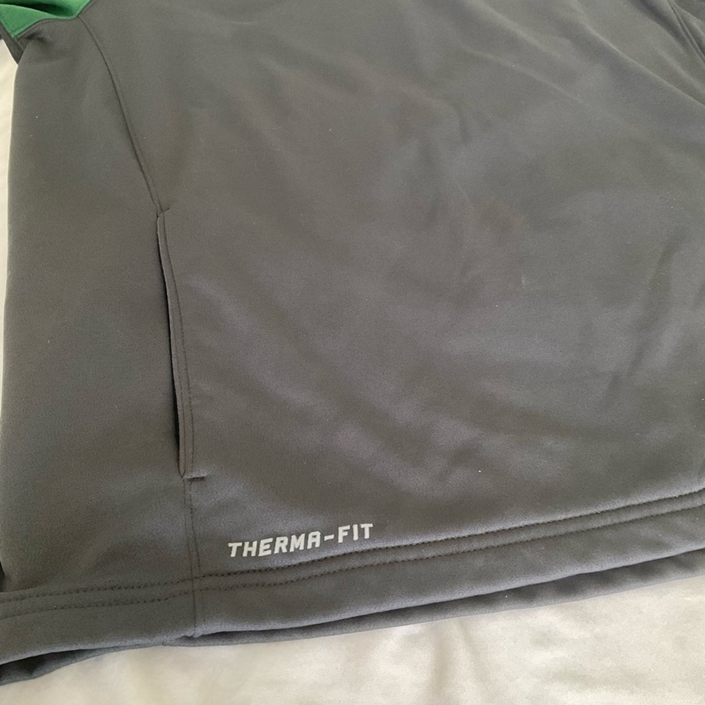 Nike Gray and Green Crewneck with Eagle Emblem