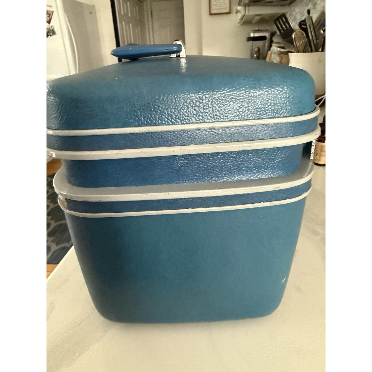 Vintage Samsonite Sherbrooke Luggage Makeup Case Turquoise/ Dark Teal
