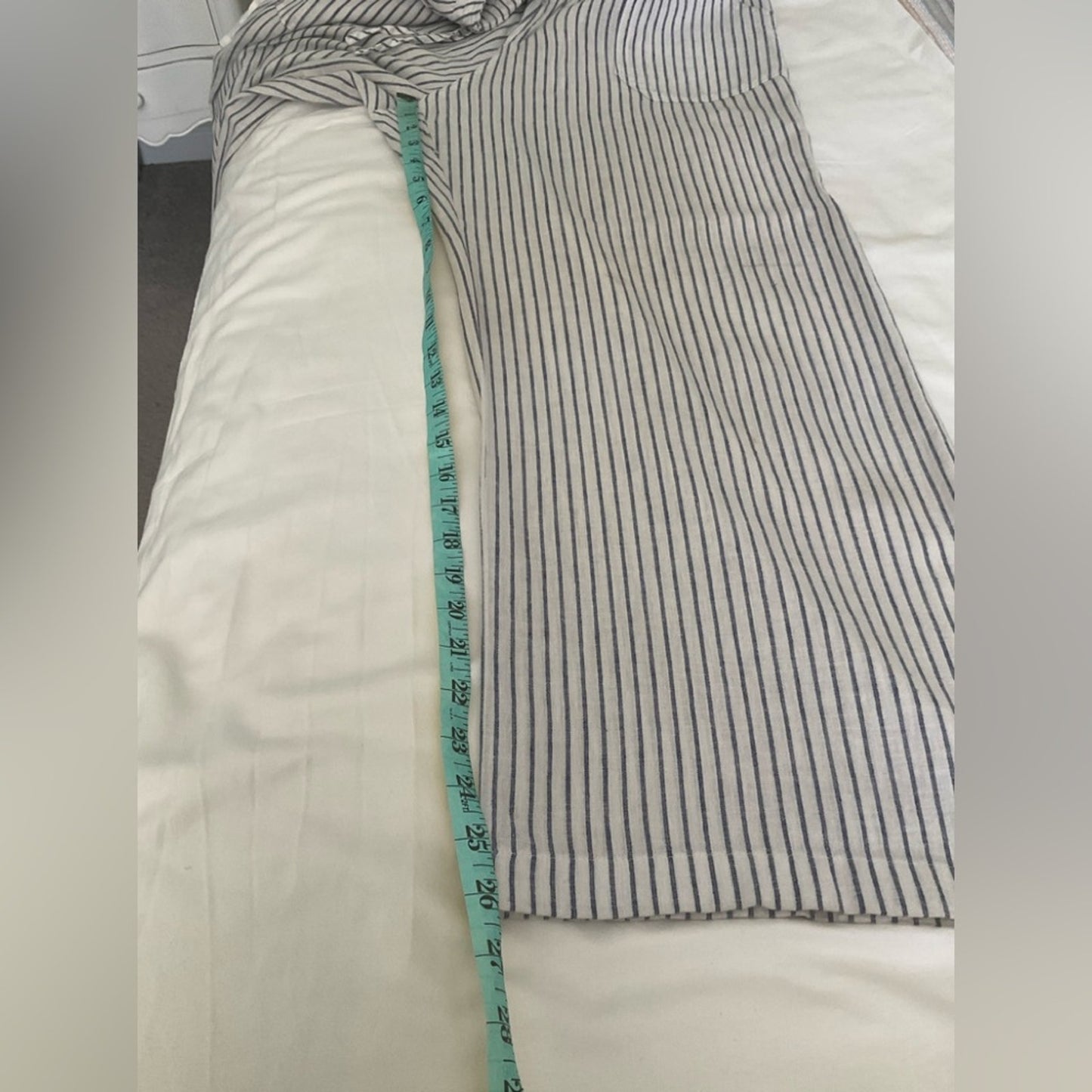 Just Living Blue and White Striped wide leg pants