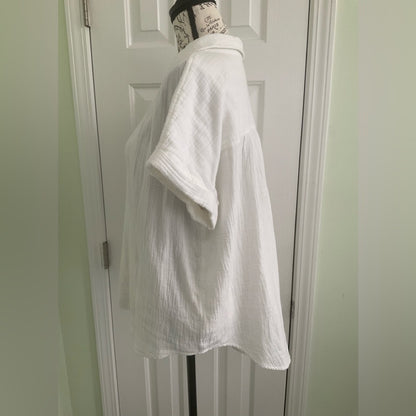 Style & Co. White Textured Blouse