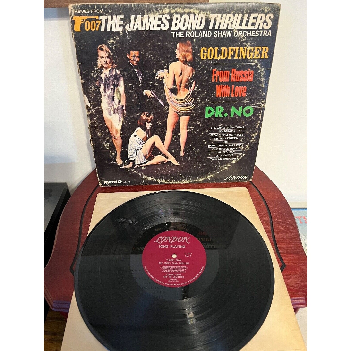 007 JAMES BOND THRILLERS - Roland Shaw - 12" Vinyl Record LP - VG +