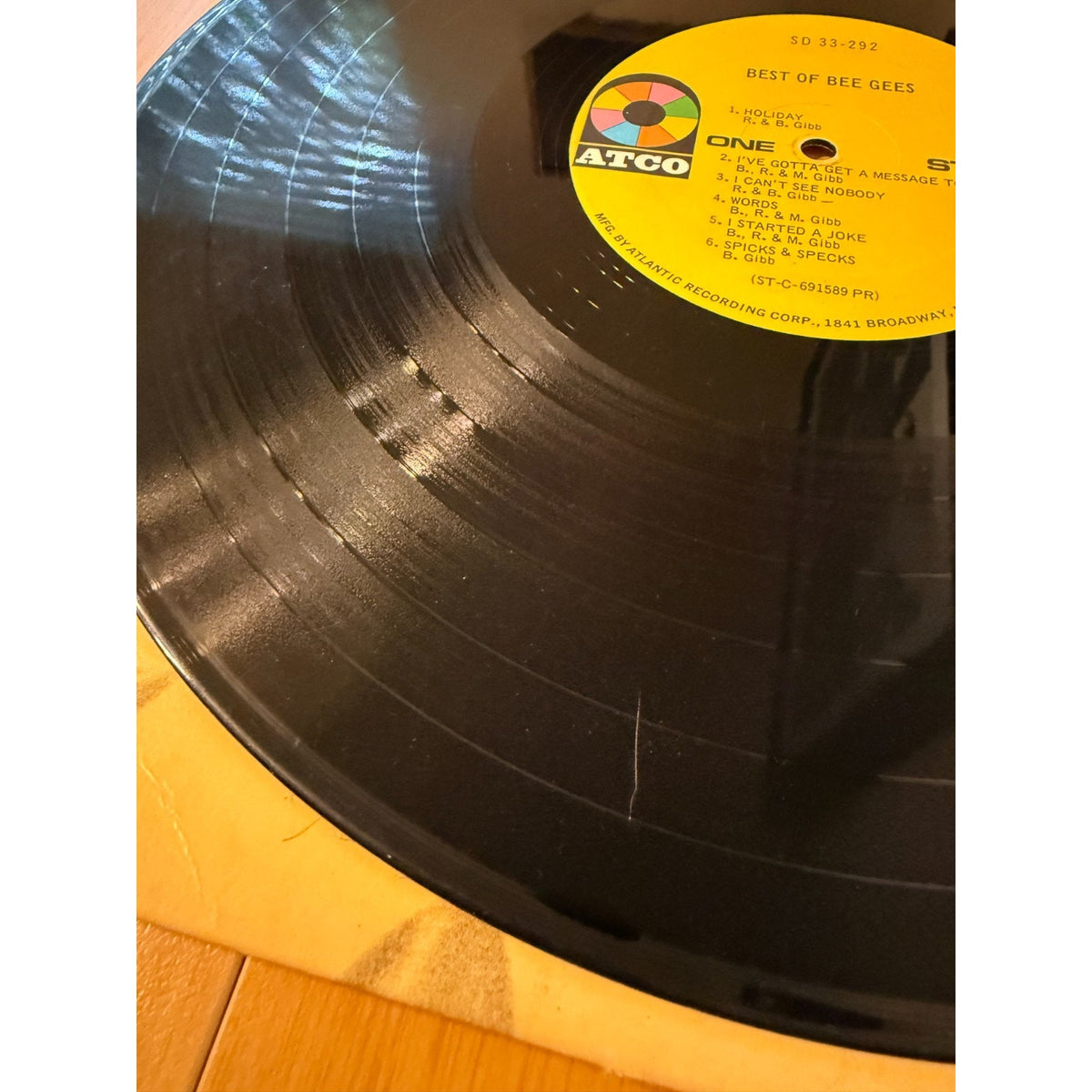 THE BEST OF BEE GEES - ATCO SD 33-292 - LP Vinyl Record