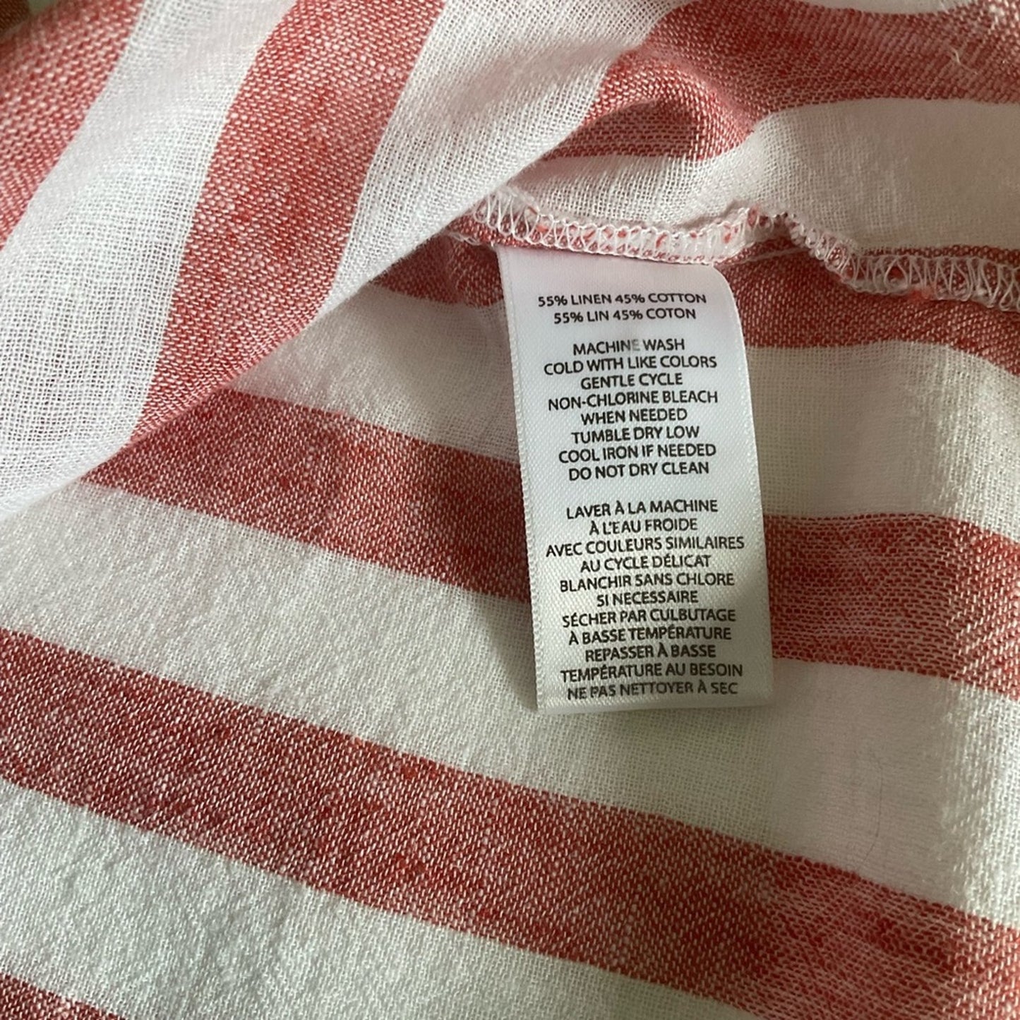 beachlunchlounge Red and White Striped Button Down Shirt